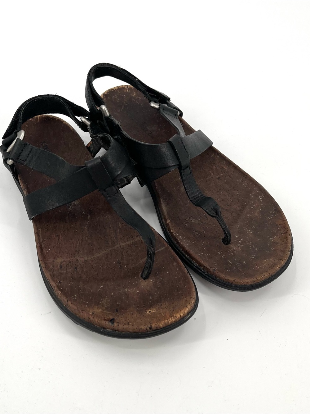 MERRELL Around Town Chey T Strap Sandal Black Backstrap 9 Leather Outdoor Women